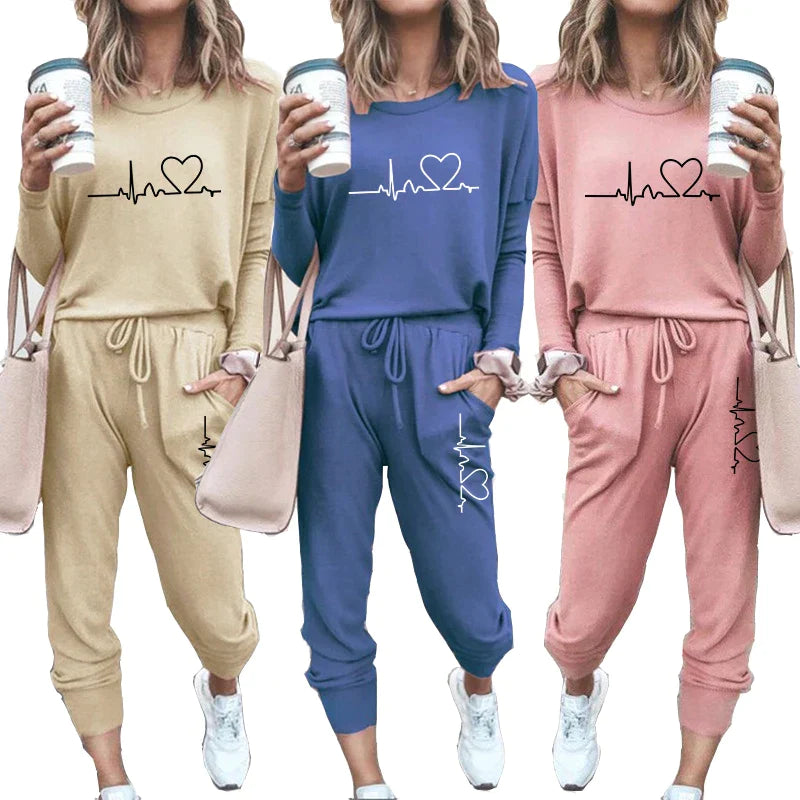 Comfy HeartBeat™ | Bekvämt set med loungewear